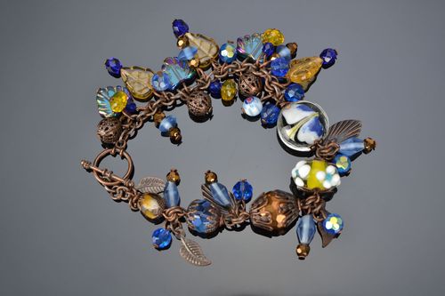 Bracelet en verre original style oriental fait main - MADEheart.com