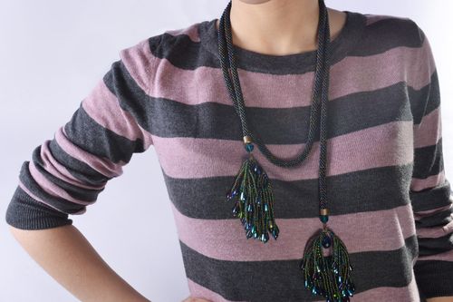 Collana di perline trasformabile fatta a mano accessori da donna originali  - MADEheart.com