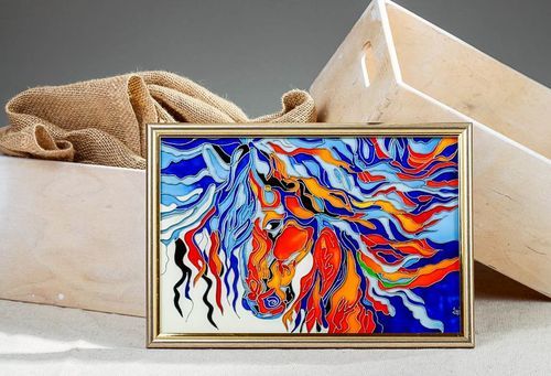 Stained glass picture Horse - MADEheart.com