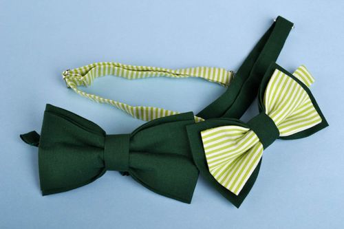 Handmade fabric bow tie textile bow tie accessories for men present for guy - MADEheart.com