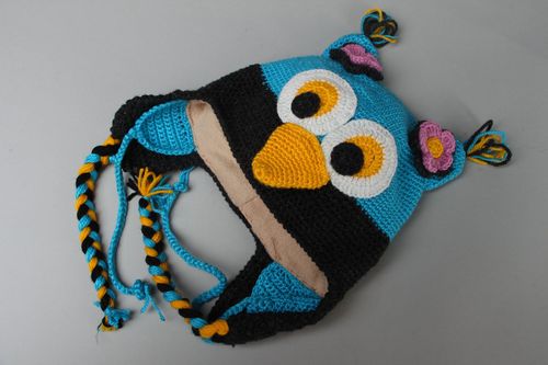 Homemade crochet hat Owl - MADEheart.com