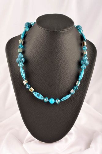Handmade designer crystal necklace unique beaded necklace stylish jewelry - MADEheart.com