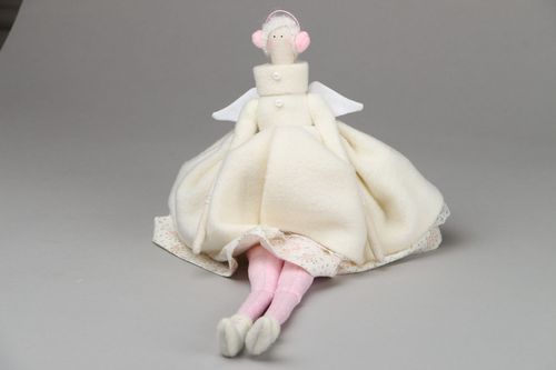 Brinquedo de tecido macio feito à mão Anjo de inverno - MADEheart.com