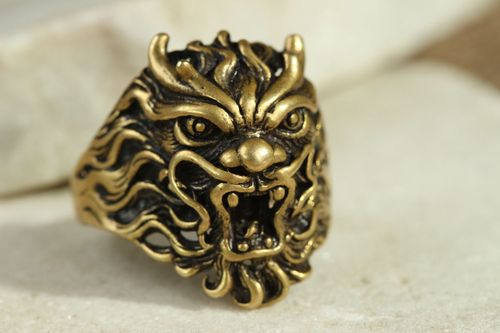 Bronze seal ring Mask - MADEheart.com