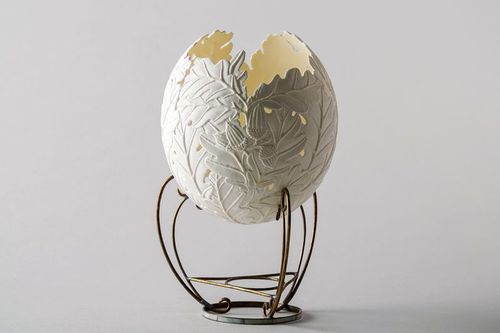 Lâmpada ovo Ternura de carvalho - MADEheart.com