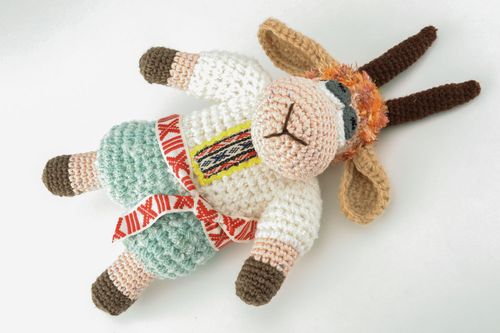 Crochet toy The Cossack Goat - MADEheart.com