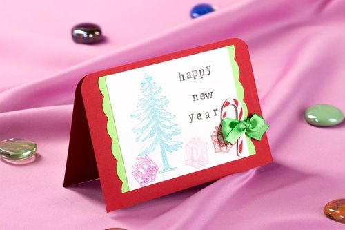 Handmade rote schöne Glückwunschkarte ausgefallenes Geschenk Scrapbooking Karte  - MADEheart.com