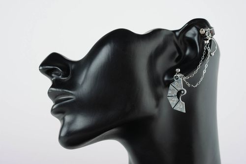 Cuff earrings Yin Yang - MADEheart.com