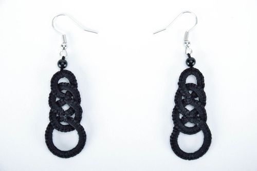 Earrings made from cotton lace Chains - MADEheart.com