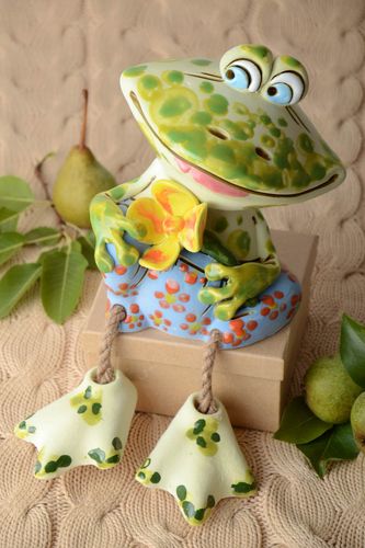Hucha de cerámica artesanal infantil elemento decorativo regalo original - MADEheart.com