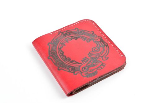 Men wallet handmade genuine leather wallet present for friend men accessories - MADEheart.com