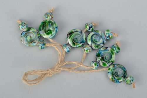 Fourniture verre chalumeau ensemble de perles fantaisie en verre - MADEheart.com