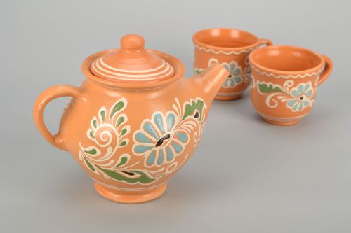 Keramik Teekanne bemalt - MADEheart.com