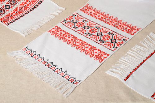 Handmade Handtuch bestickt Home Textil aus Baumwolle originelles Geschenk - MADEheart.com