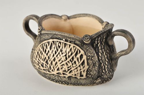 Handgemachte Keramik Haus Deko Blumen Vase Geschenk für Frau originell ethnisch - MADEheart.com