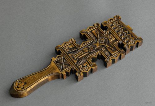 Croce di legno da parete fatta a mano croce ortodossa decorazioni di casa - MADEheart.com
