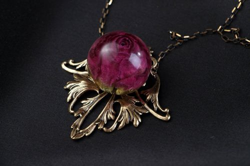 Pendant with Rose  - MADEheart.com