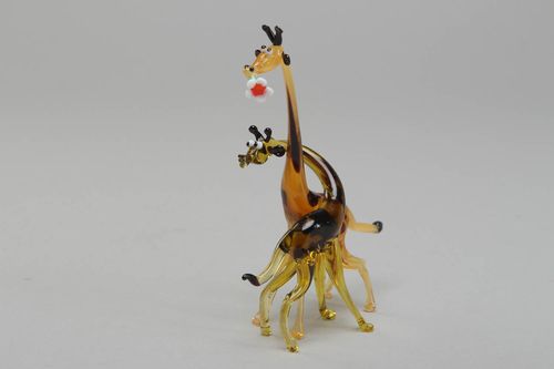 Lampwork glass figurines of giraffes - MADEheart.com