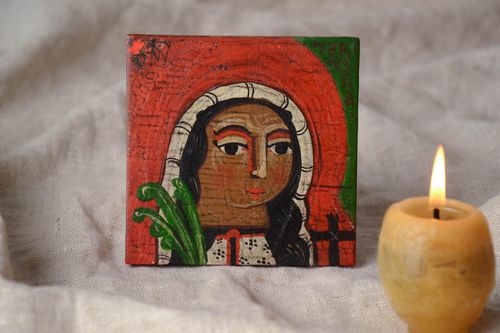 Icono religioso con imagen de Santa Barbara - MADEheart.com