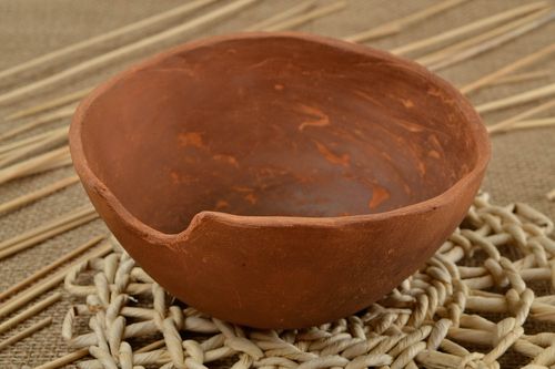 Керамическая миска ручной работы глиняная миска тарелка для супа столовая посуда - MADEheart.com