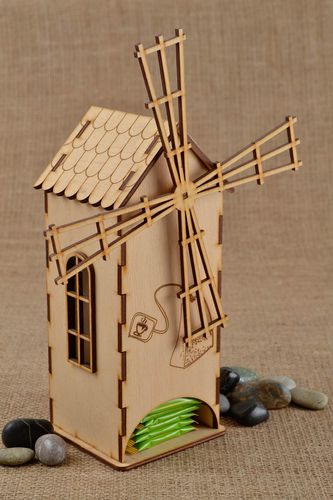 Handmade Holz Rohling Tee Box Holzartikel zum Gestalten in Decoupage originell - MADEheart.com