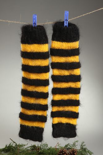 Handmade knitted knee highs woolen legwarmers womens accessories gifts for girls - MADEheart.com