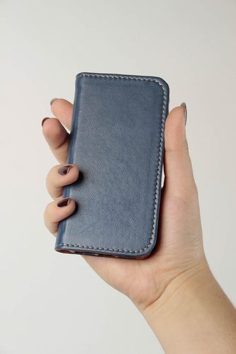 Beautiful handmade phone case leather gadget accessories leather goods - MADEheart.com