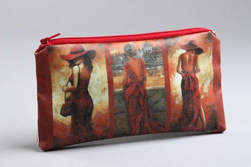 Neceser hecho a mano bolso de tela hermoso accesorio de moda para mujer - MADEheart.com