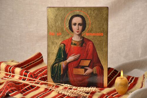 Icono ortodoxo del mártir y curador San Panteleimon - MADEheart.com