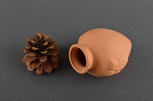Little ceramic shelf figurine in the shape of wine pitcher decanter 0,3 lb - MADEheart.com