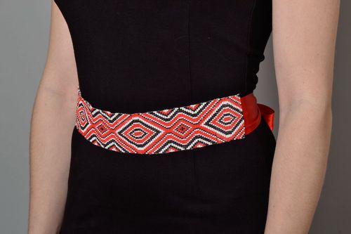 Belt made of Czech beads - MADEheart.com