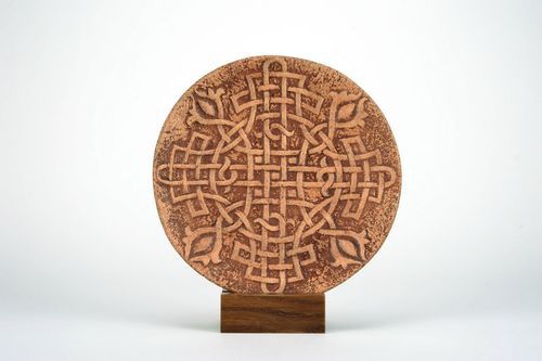 Decorative plate Talisman Cross - MADEheart.com