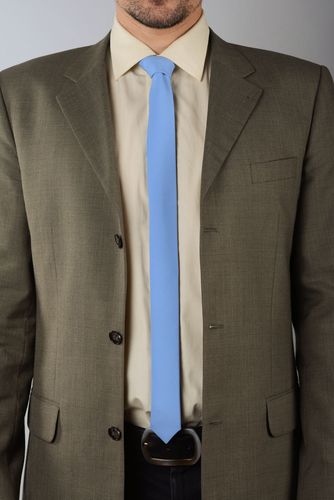 Thin gabardine tie - MADEheart.com