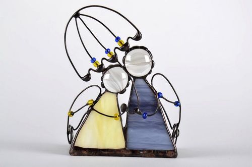 Stained glass candlestick Together under one umbrella - MADEheart.com