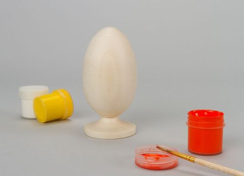 Semilavorato di legno fatto a mano statuetta uovo di pasqua uovo da decorare - MADEheart.com