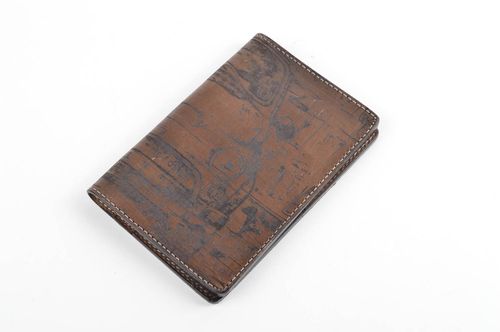 Stylish handmade passport cover leather goods cover for documents small gifts  - MADEheart.com