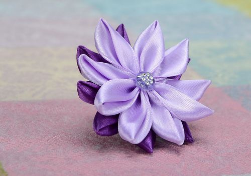 Satin scrunchy lilac-purple - MADEheart.com