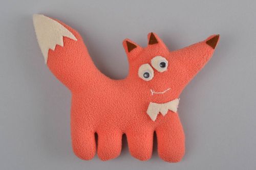 Мягкая игрушка ручной работы лиса рыжая красивая небольшого размера для ребенка - MADEheart.com