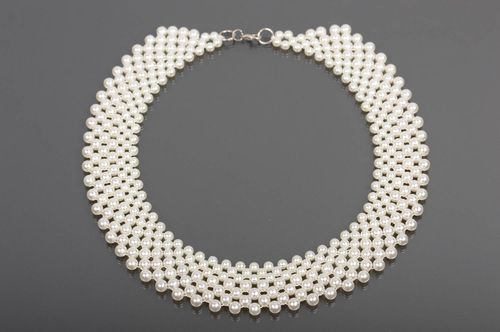 Damen Halskette handgemacht Perlen Halskette Designer Schmuck Frauen Accessoire - MADEheart.com