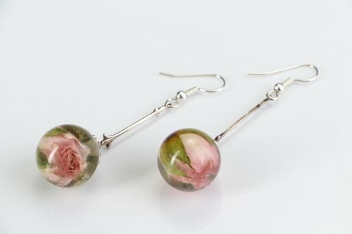 Earrings Pink roses - MADEheart.com