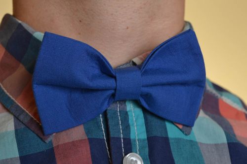 Beautiful homemade designer stylish textile bow tie of adjustable size - MADEheart.com