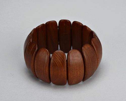 Bracciale di legno fatto a mano braccialetto marrone braccialetto da polso - MADEheart.com