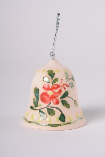 Handmade small maiolica ceramics decorative bell ornamented with glaze - MADEheart.com