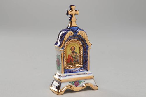Figurine religieuse faite main originale avec peinture Icône de Nicolas de Myre - MADEheart.com