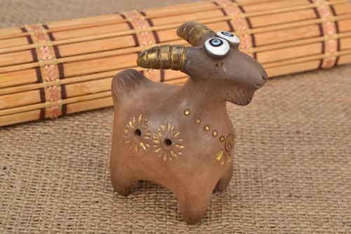 Clay whistle Goat - MADEheart.com