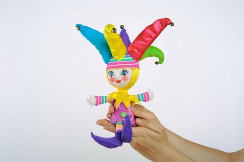 Poupée faite main en tissus Clown - MADEheart.com