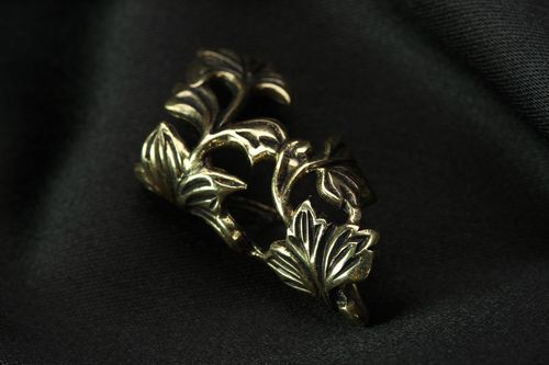 Bague doreille en bronze faite main originale jolie stylée cadeau Lierre  - MADEheart.com