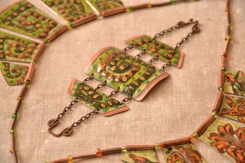Bracelete de cobre com pinturas  - MADEheart.com