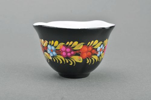 Bemalte handgemachte Kanne für Soße aus Keramik - MADEheart.com