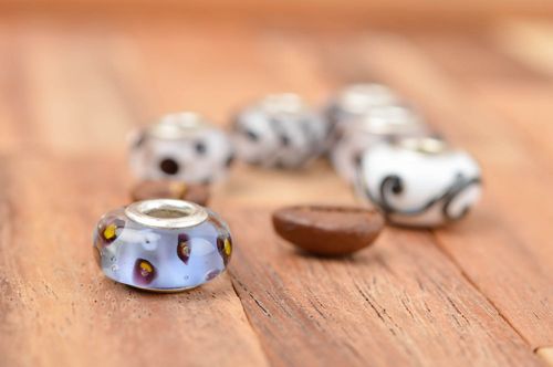 Cute handmade glass bead jewelry findings jewelry making ideas craft supplies - MADEheart.com